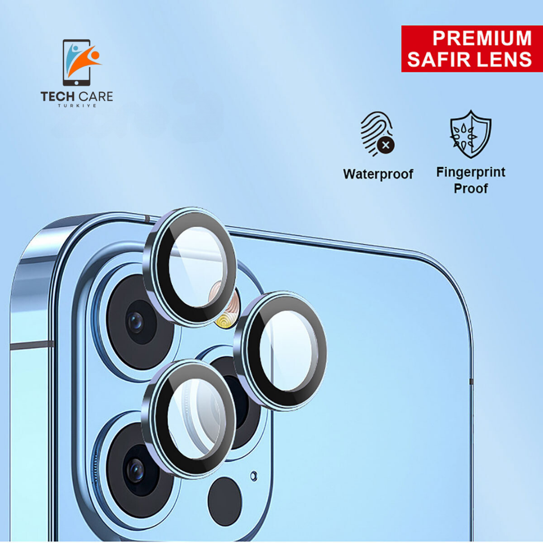 iPhone 15 Pro Premium Safir Anti-Reflective Kamera Lens Koruyucu