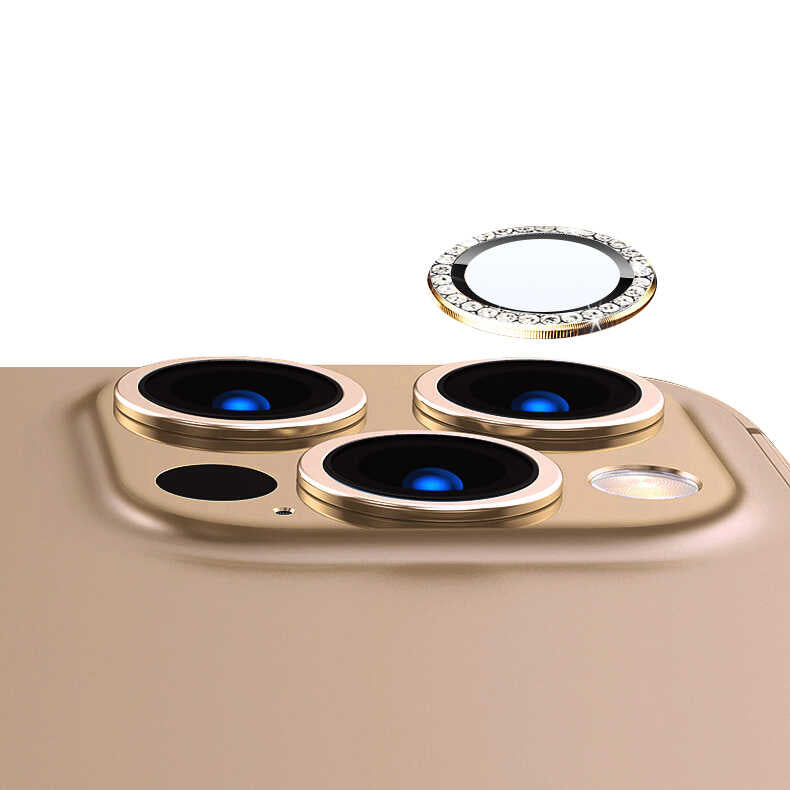 iPhone 15 Pro Max Renkli Taşlı Kamera Lens Koruyucu