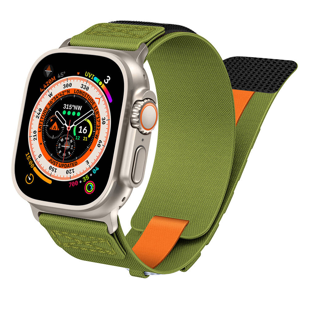 Apple Watch Santorini Breeze Hasır Kordon - Green