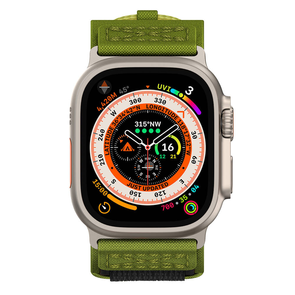 Apple Watch Santorini Breeze Hasır Kordon - Green