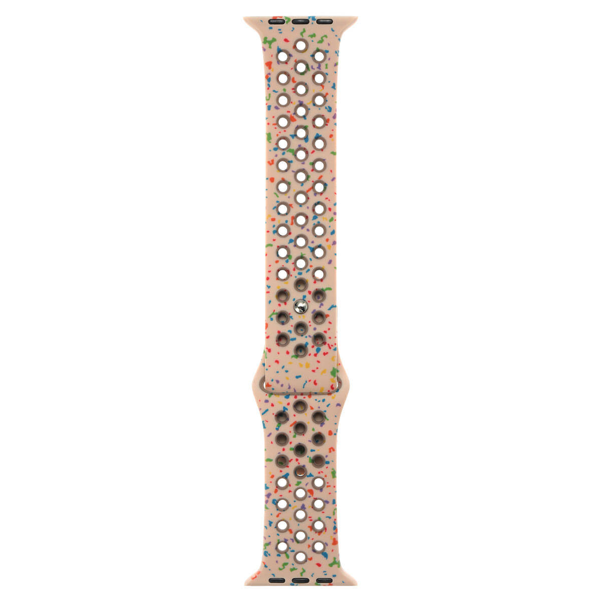 Apple Watch Barcelona Speckle Silikon Kordon - Creamy