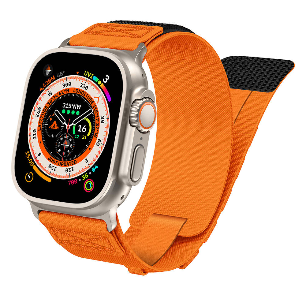 Apple Watch Santorini Breeze Hasır Kordon - Orange