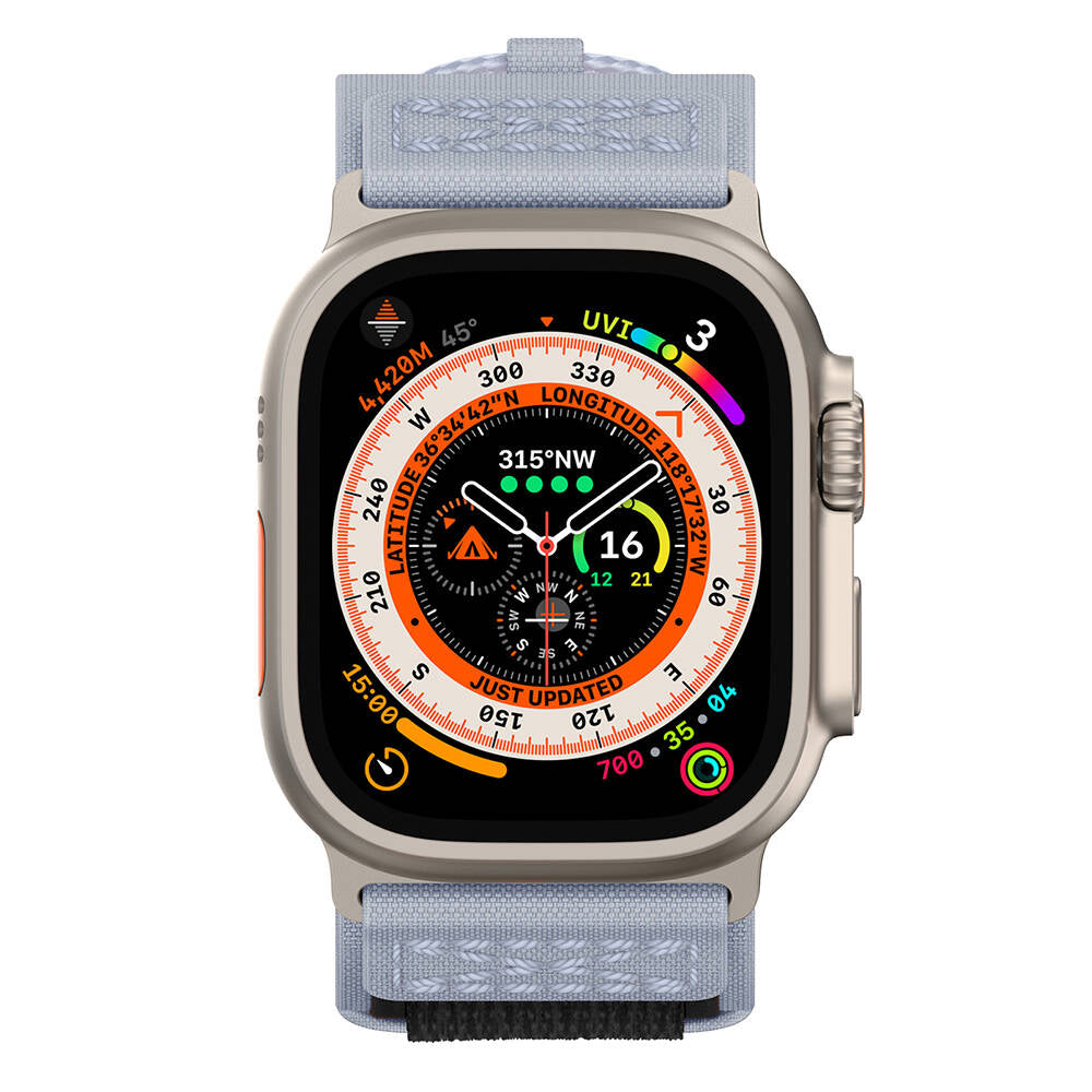 Apple Watch Santorini Breeze Hasır Kordon - Gray