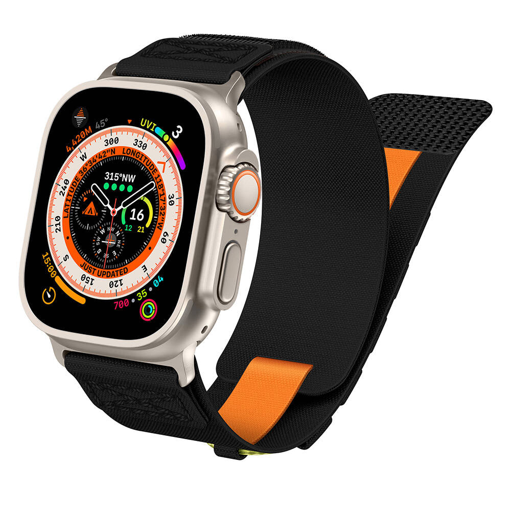 Apple Watch Santorini Breeze Hasır Kordon - Black