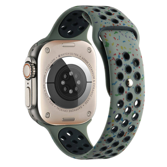 Apple Watch Barcelona Speckle Silikon Kordon - Green