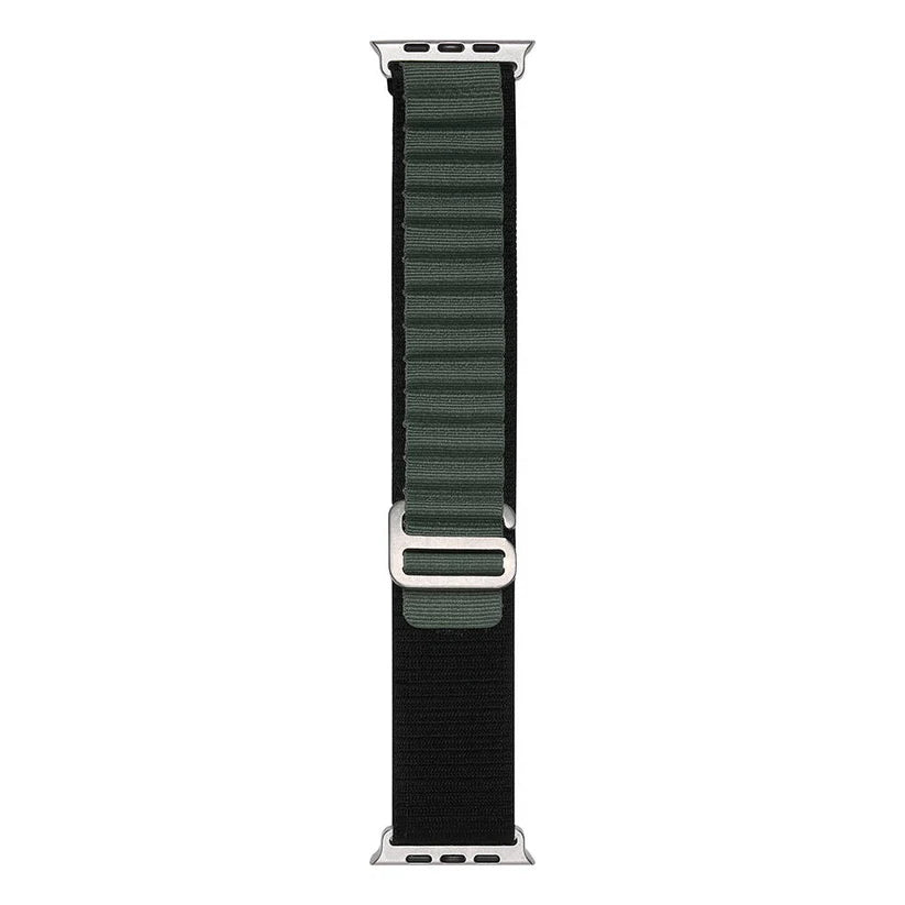 Apple Watch Bodrum Hasır Kordon - Green and Black